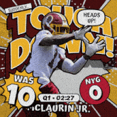 a comic book drawing of a football player with the words " suddenly " on the top