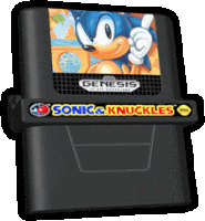 a genesis sonic and knuckles game cartridge