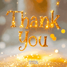 a thank you greeting card by tita