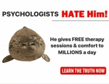 a seal with the words psychologists hate him below it