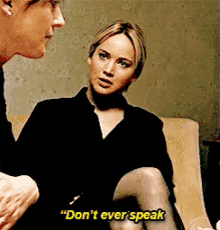 Jennifer Lawrence Shut Up GIF - Jennifer Lawrence Shut Up Dont Speak GIFs