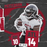 a poster of a football player with the name patterson on it