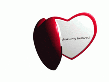 two heart shaped mirrors with the words noa shuchakaku my beloved