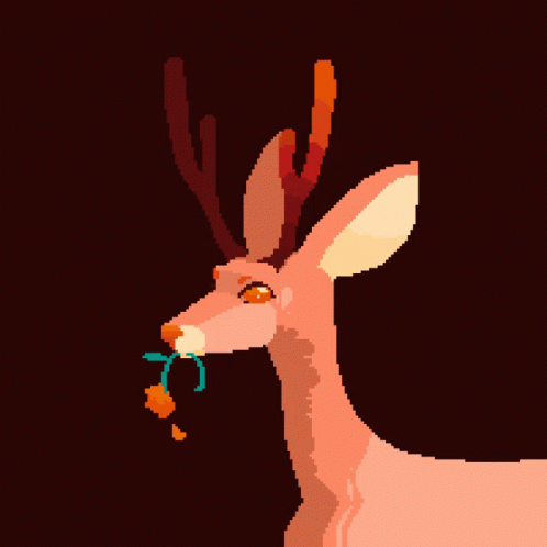 deer eating grass gif