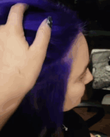 Purple Glossy Hair GIF - Colored Hair Purple Glossy GIFs