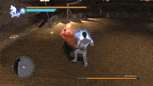 a video game is being played and a throw button is visible