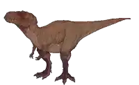 a t-rex with its mouth open and sharp teeth