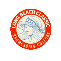 a logo for long beach classic showcasing culture with a woman wearing a hat
