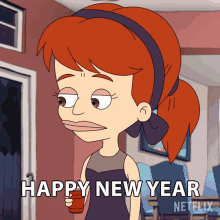 Happy New Year Jessi Glaser GIF - Happy New Year Jessi Glaser Big Mouth GIFs