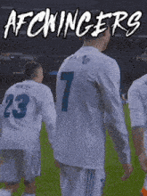 a soccer player with the number 7 on the back of his shirt