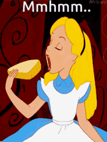 Nom Bread GIF - Nom Bread Alice In Wonderland GIFs