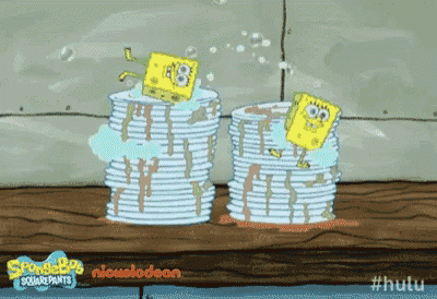 Spongebob shop washing dishes