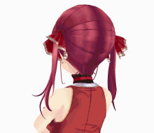 a 3d model of a woman with red hair