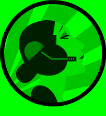 a green circle with a black silhouette of a person with a ccc logo in the corner