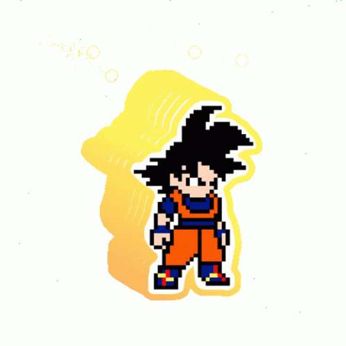 Goku Pixel Art Goku Sticker - Goku Pixel Art Goku Dbz - Discover & Share  GIFs