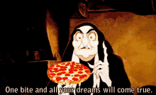 Pizza One Bite GIF - Pizza One Bite Snow White GIFs