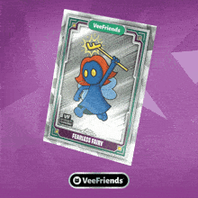 a veefriends card with a blue fairy holding a wand