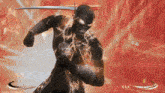 a video game screen shows a character named the flash with a sword