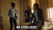 Be Civilized Aimee Garcia GIF - Be Civilized Aimee Garcia Lesley Ann Brandt GIFs