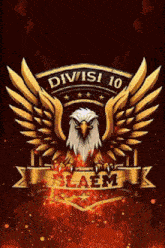a logo with an eagle and the word divisi 10