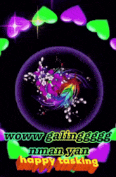 an animated image with hearts and the words wow galinggo
