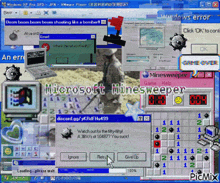 a computer screen with a game called minesweeper