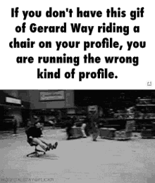 Gerard Way GIF - Gerard Way Chair GIFs