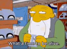 What A Time To Be Alive GIF - Jasper Thesimpsons Alive GIFs