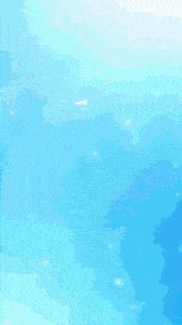 a blue background with a few white clouds