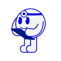 a cartoon character with a doctor 's hat and glasses