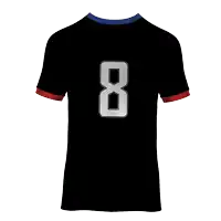 a black t-shirt with the number 8 on the back