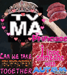 a collage of images with the words " can we take ibuprofen together " and " i love someone with autism "
