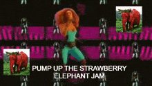 Strawberry Elephant Pump Up The Jam It Up Strawberry GIF - Strawberry Elephant Pump Up The Jam It Up Strawberry Elephant GIFs