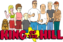 a king of the hill cartoon with a dog