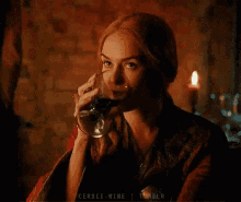 Cersei Wine GIF - Cersei Wine Drink GIFs