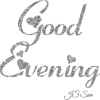 a sign that says good evening by j.s. sam