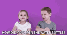 How Did You Open The Water Bottle Carson Crosby GIF - How Did You Open The Water Bottle Carson Crosby Claire Crosby GIFs