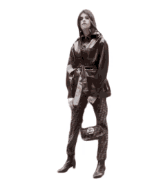 pose model leather fashion style