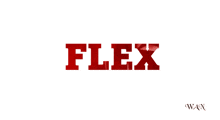 a white background with the word flex in red