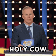 Holy Cow Gerry Dee GIF - Holy Cow Gerry Dee Family Feud Canada GIFs