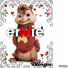 a picture of alvin and the chipmunks with the name eranie on it