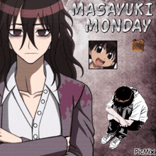 a picture of masayuki monday with a picture of a boy