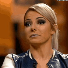 a close up of a woman 's face with the hashtag #thenextbig thing