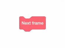 a red rectangle with the words next frame on it