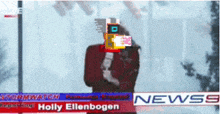 holly ellenbogen is featured on a news report