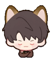 a cartoon drawing of a boy with ears on his head