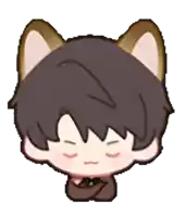 a cartoon drawing of a boy with ears on his head