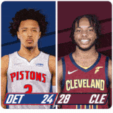 Detroit Pistons (24) Vs. Cleveland Cavaliers (28) First-second Period Break GIF - Nba Basketball Nba 2021 GIFs