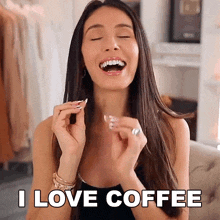 I Love Coffee Shea Whitney GIF - I Love Coffee Shea Whitney Coffee Lover GIFs