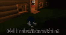 a cartoon of sonic the hedgehog asking if he missed something